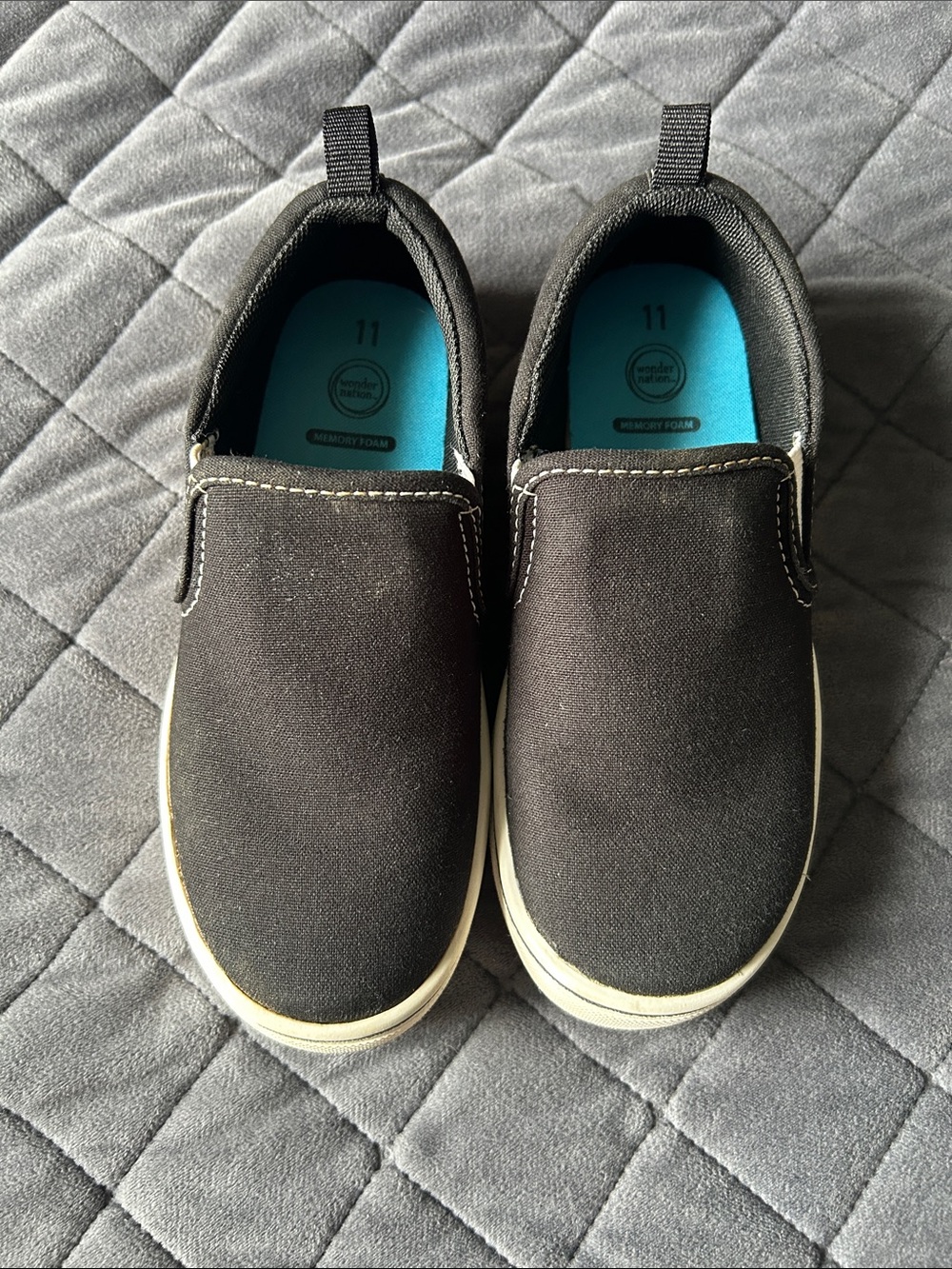 Wonder nation, black slip on shoes